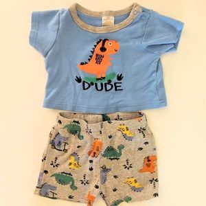 2/$6❤️6-9mo Matching Outfit Boy Dinosaur Dude